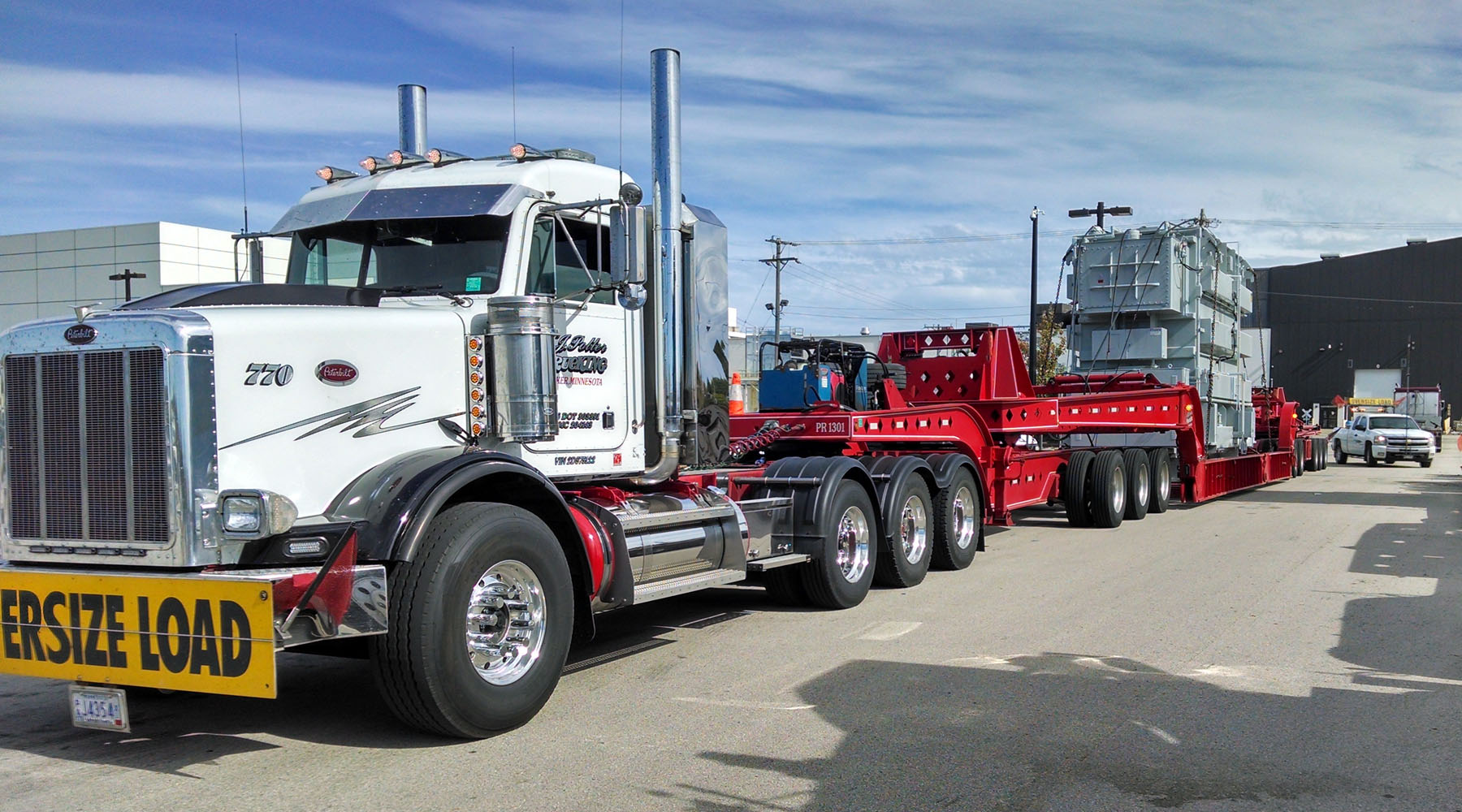 Superload transformer hauling
